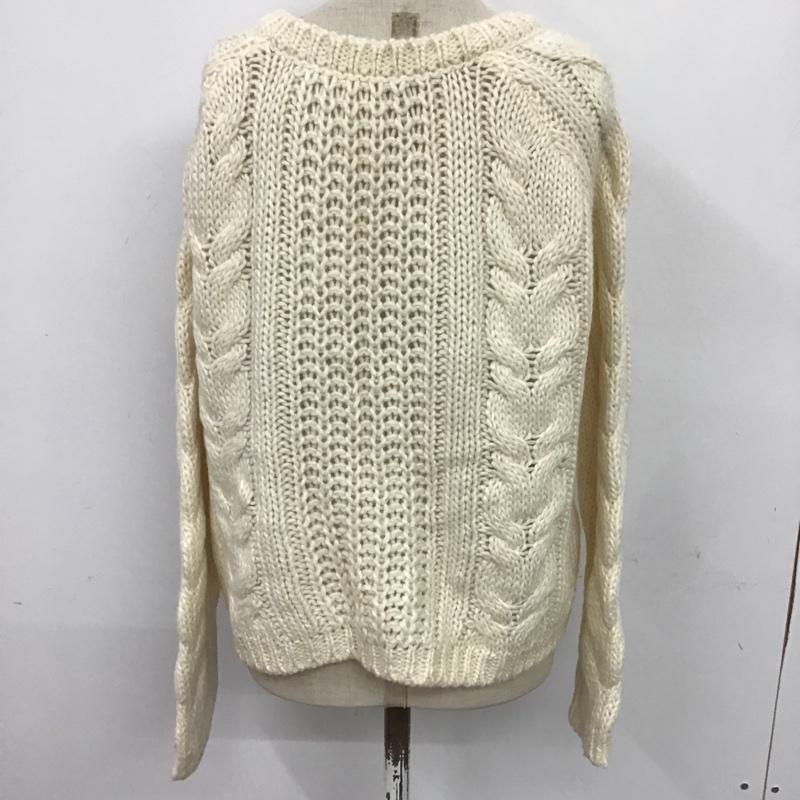 サマンサモスモス Samansa Mos2 カーディガン 長袖 160268 前後着 M オフホワイト / オフホワイト / レディース USED 古着 中古 10084240