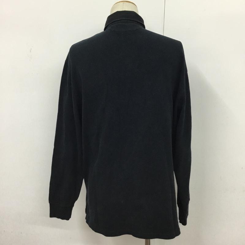 ポロバイラルフローレン Polo by RALPH LAUREN ポロシャツ 長袖 M 無地 黒 / ブラック / メンズ USED 古着 中古 10084395