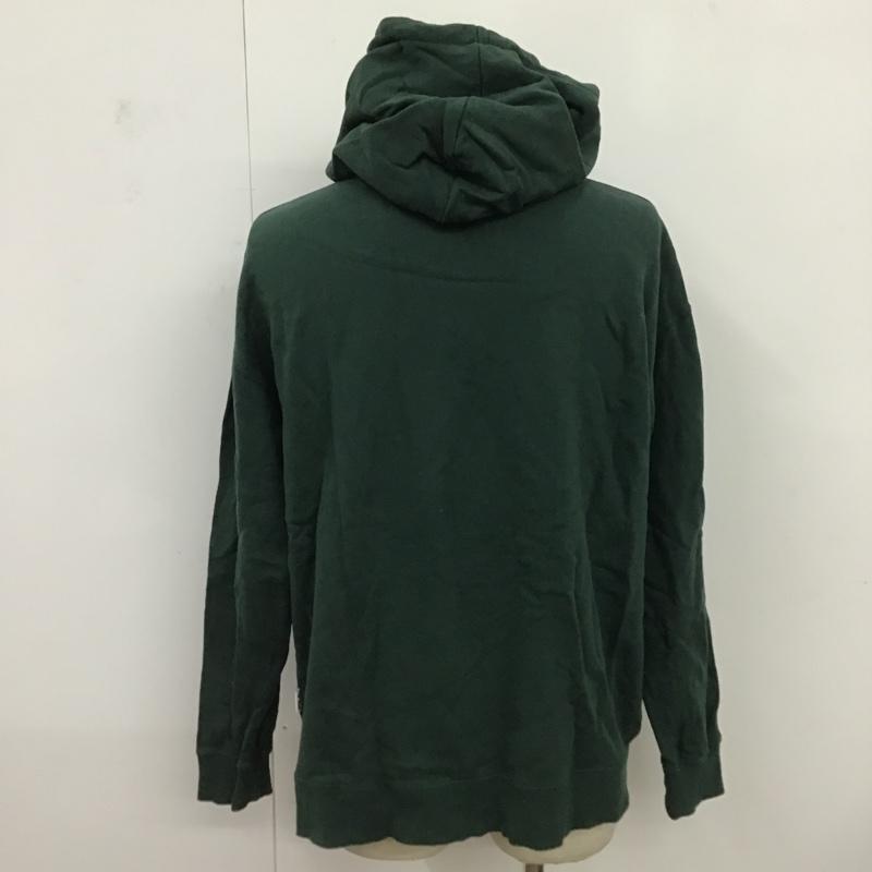 フィラ FILA パーカー 長袖 フーディ L 無地 緑 / グリーン / メンズ USED 古着 中古 10084561