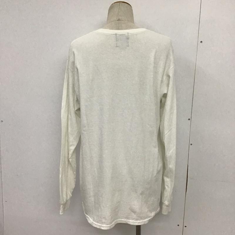 ブラックブレイン BLACK BRAIN Tシャツ 長袖 L プリント 白 / ホワイト / メンズ USED 古着 中古 10084578