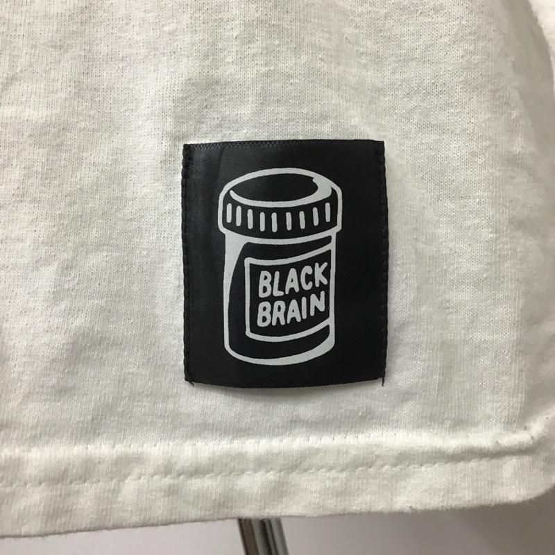 ブラックブレイン BLACK BRAIN Tシャツ 長袖 L プリント 白 / ホワイト / メンズ USED 古着 中古 10084578