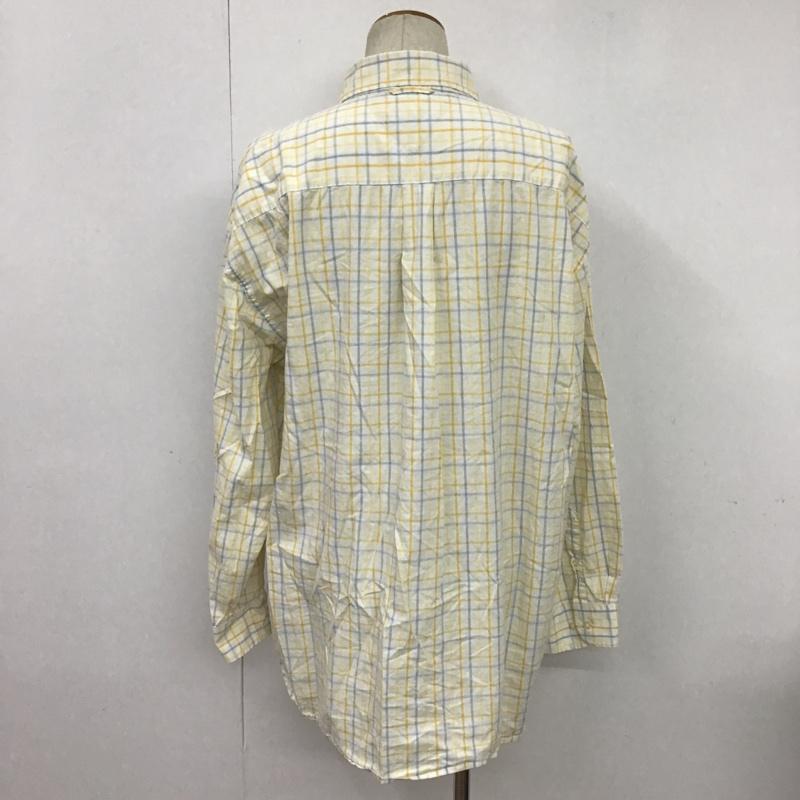 トミーヒルフィガー TOMMY HILFIGER シャツ、ブラウス 長袖 ボタンダウン チェック ワンポイント 白 / ホワイト / X 橙 / オレンジ / X 黄 / イエロー / X 水色 / ライトブルー / メンズ USED 古着 中古 10084605