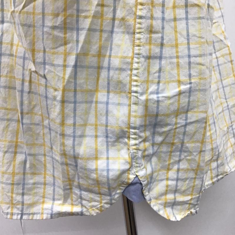トミーヒルフィガー TOMMY HILFIGER シャツ、ブラウス 長袖 ボタンダウン チェック ワンポイント 白 / ホワイト / X 橙 / オレンジ / X 黄 / イエロー / X 水色 / ライトブルー / メンズ USED 古着 中古 10084605
