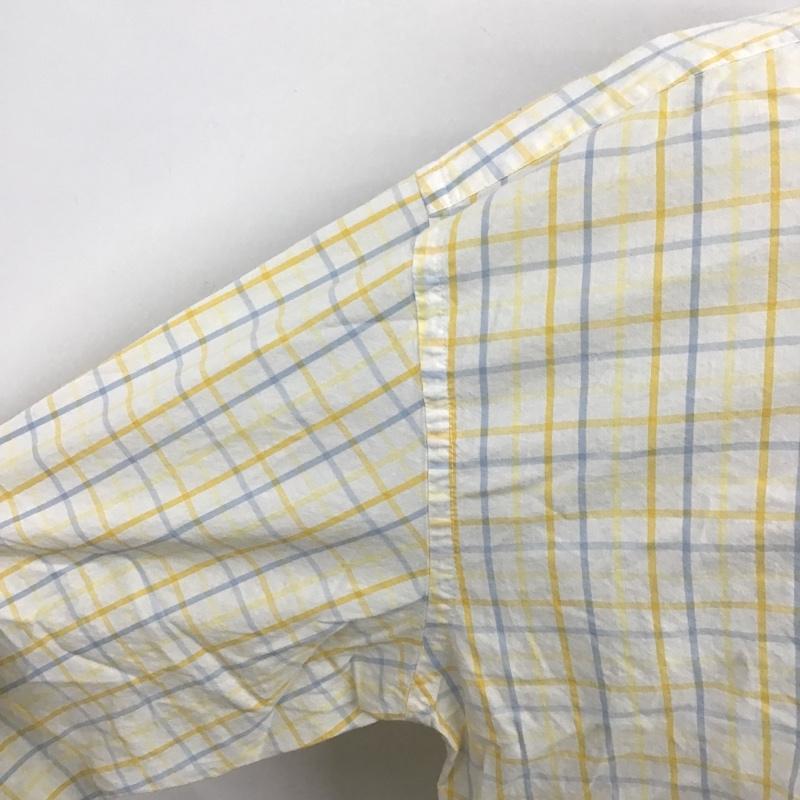 トミーヒルフィガー TOMMY HILFIGER シャツ、ブラウス 長袖 ボタンダウン チェック ワンポイント 白 / ホワイト / X 橙 / オレンジ / X 黄 / イエロー / X 水色 / ライトブルー / メンズ USED 古着 中古 10084605