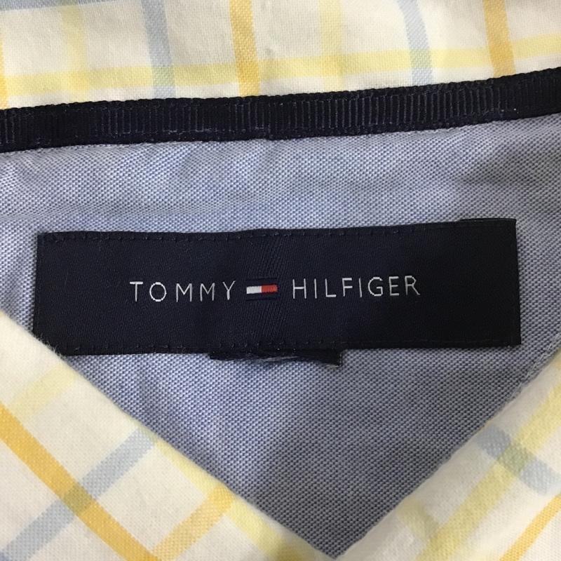 トミーヒルフィガー TOMMY HILFIGER シャツ、ブラウス 長袖 ボタンダウン チェック ワンポイント 白 / ホワイト / X 橙 / オレンジ / X 黄 / イエロー / X 水色 / ライトブルー / メンズ USED 古着 中古 10084605