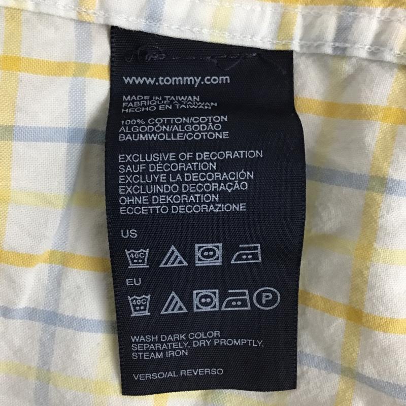 トミーヒルフィガー TOMMY HILFIGER シャツ、ブラウス 長袖 ボタンダウン チェック ワンポイント 白 / ホワイト / X 橙 / オレンジ / X 黄 / イエロー / X 水色 / ライトブルー / メンズ USED 古着 中古 10084605