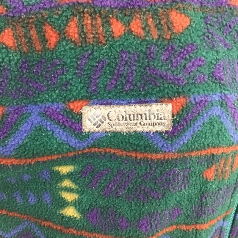 コロンビア Columbia ジャケット、上着 ジャケット、ブレザー WL674X 7653 フリース 総柄 緑 / グリーン / X 紫 / パープル / X 橙 / オレンジ / X 黄 / イエロー / レディース USED 古着 中古 10084610