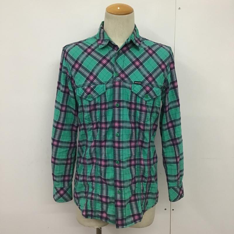 ディーゼル DIESEL シャツ、ブラウス 長袖 XS チェック 緑 / グリーン / X 紫 / パープル / X 黒 / ブラック / メンズ USED 古着 中古 10084648