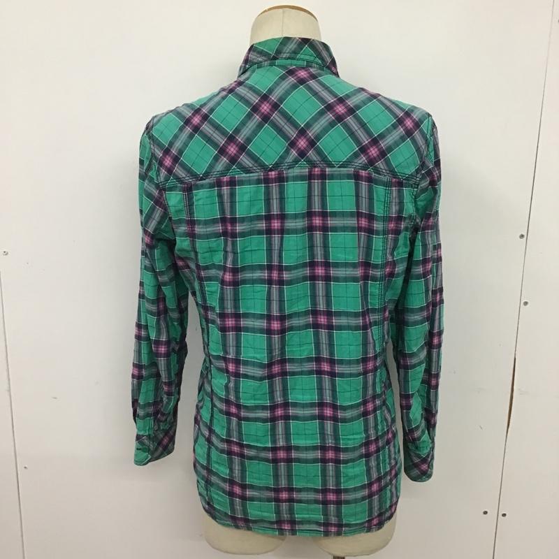 ディーゼル DIESEL シャツ、ブラウス 長袖 XS チェック 緑 / グリーン / X 紫 / パープル / X 黒 / ブラック / メンズ USED 古着 中古 10084648