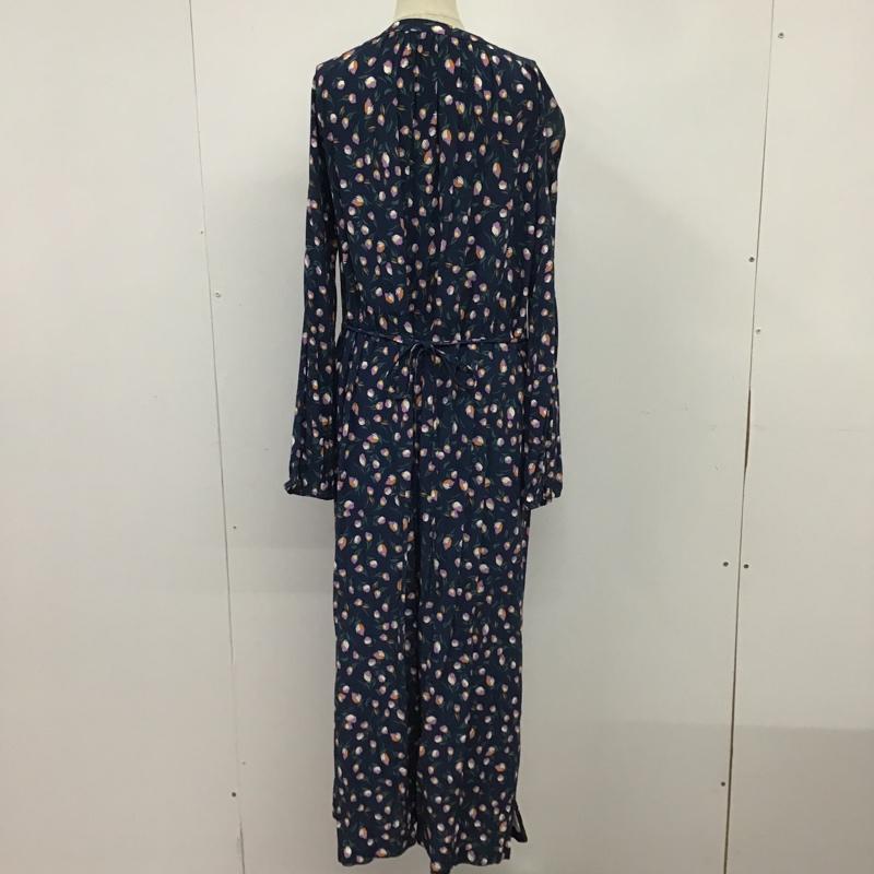 シップス SHIPS ワンピース ロングスカート 314-50-0669 シャツワンピース スリット 花柄 紺 / ネイビー / レディース USED 古着 中古 10084697