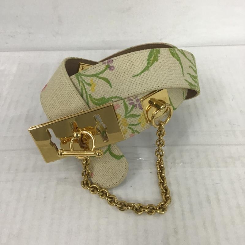 マルニ MARNI ベルト・バックル ベルト チェーン 花柄 金 / ゴールド / X ベージュ / ベージュ / レディース USED 古着 中古 10084760