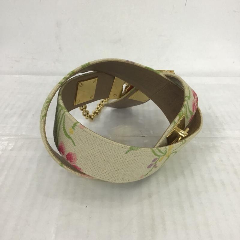 マルニ MARNI ベルト・バックル ベルト チェーン 花柄 金 / ゴールド / X ベージュ / ベージュ / レディース USED 古着 中古 10084760