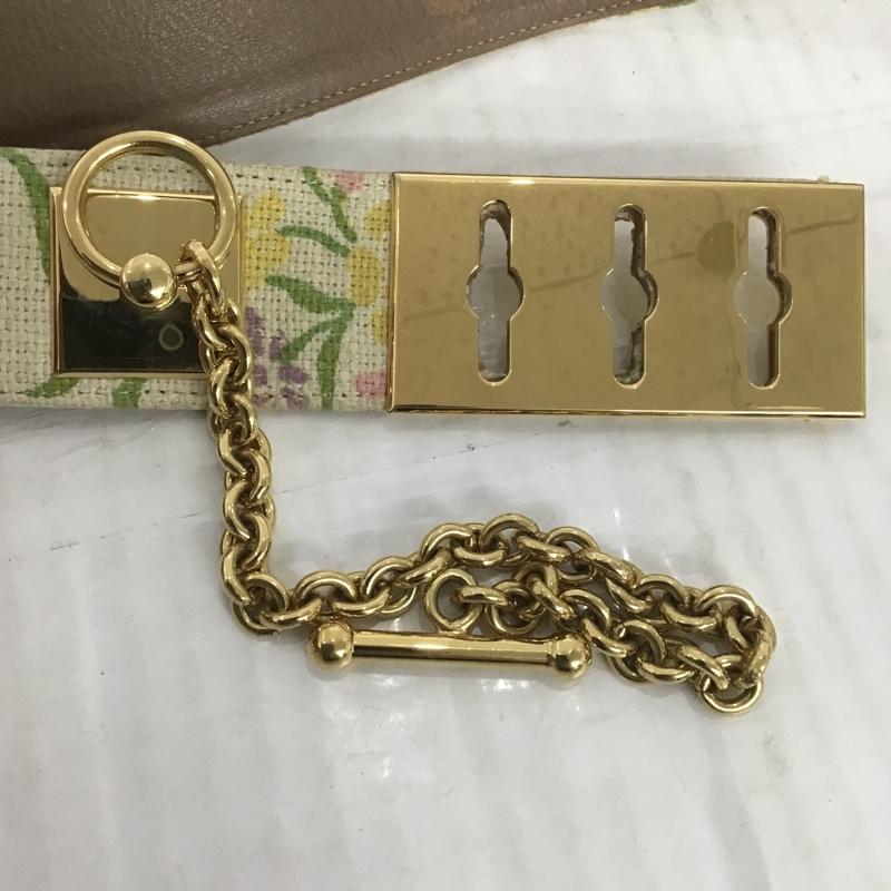 マルニ MARNI ベルト・バックル ベルト チェーン 花柄 金 / ゴールド / X ベージュ / ベージュ / レディース USED 古着 中古 10084760
