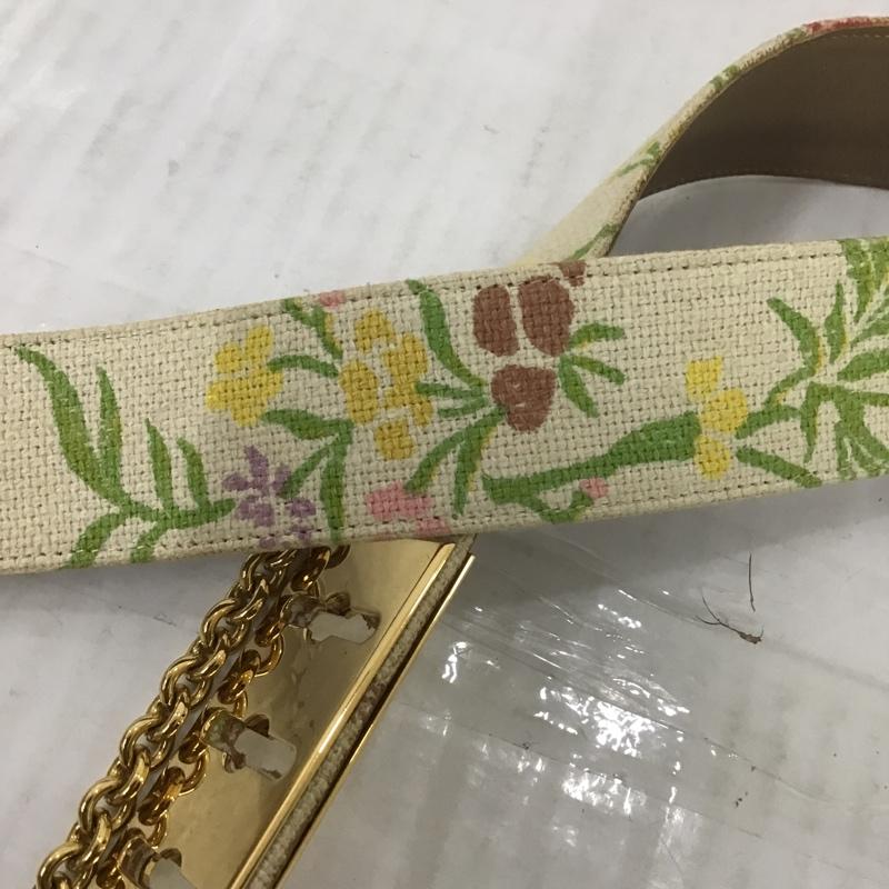マルニ MARNI ベルト・バックル ベルト チェーン 花柄 金 / ゴールド / X ベージュ / ベージュ / レディース USED 古着 中古 10084760