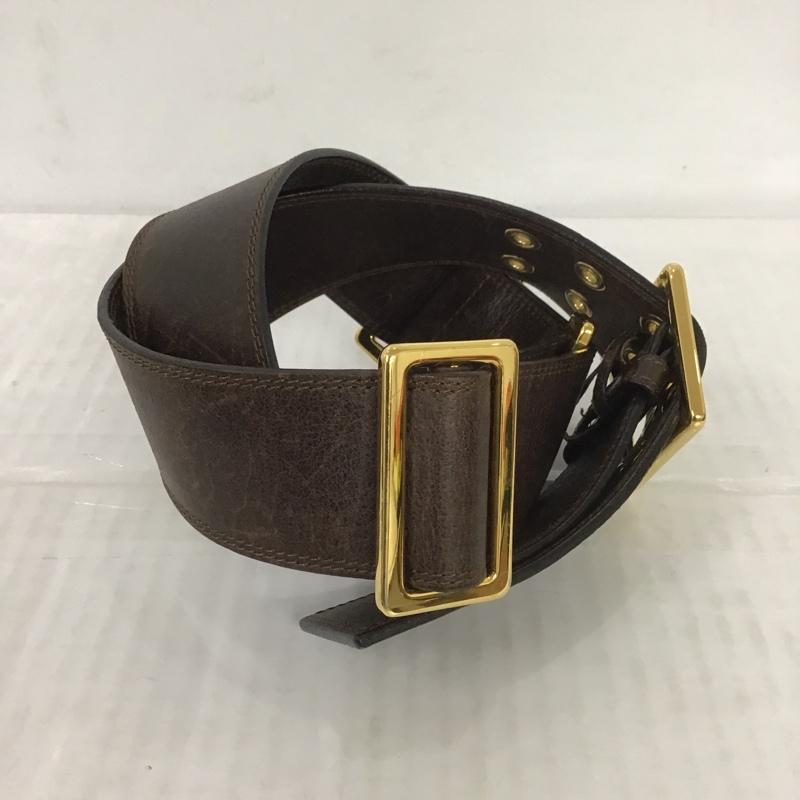 マルニ MARNI ベルト・バックル ベルト 無地 ダークブラウン / ダークブラウン / X 金 / ゴールド / レディース USED 古着 中古 10084763