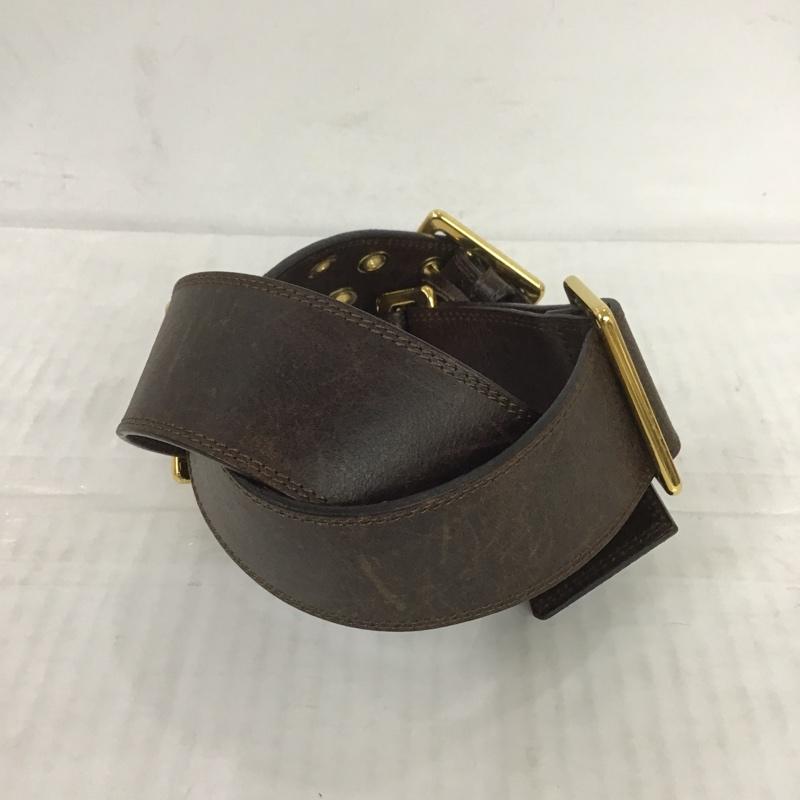 マルニ MARNI ベルト・バックル ベルト 無地 ダークブラウン / ダークブラウン / X 金 / ゴールド / レディース USED 古着 中古 10084763