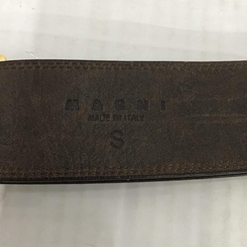 マルニ MARNI ベルト・バックル ベルト 無地 ダークブラウン / ダークブラウン / X 金 / ゴールド / レディース USED 古着 中古 10084763