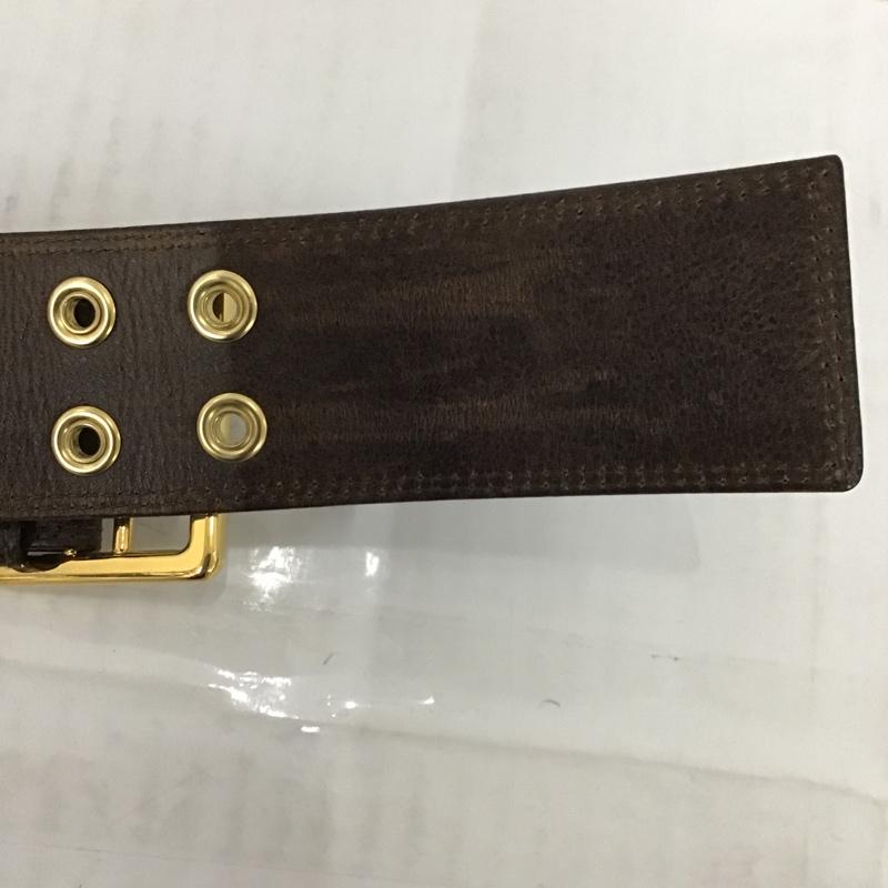 マルニ MARNI ベルト・バックル ベルト 無地 ダークブラウン / ダークブラウン / X 金 / ゴールド / レディース USED 古着 中古 10084763