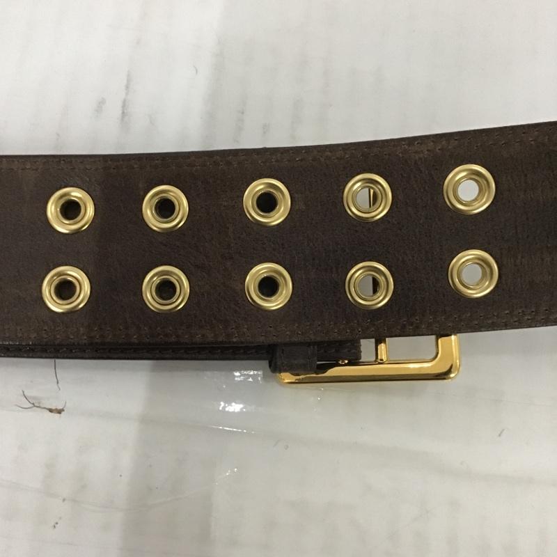 マルニ MARNI ベルト・バックル ベルト 無地 ダークブラウン / ダークブラウン / X 金 / ゴールド / レディース USED 古着 中古 10084763