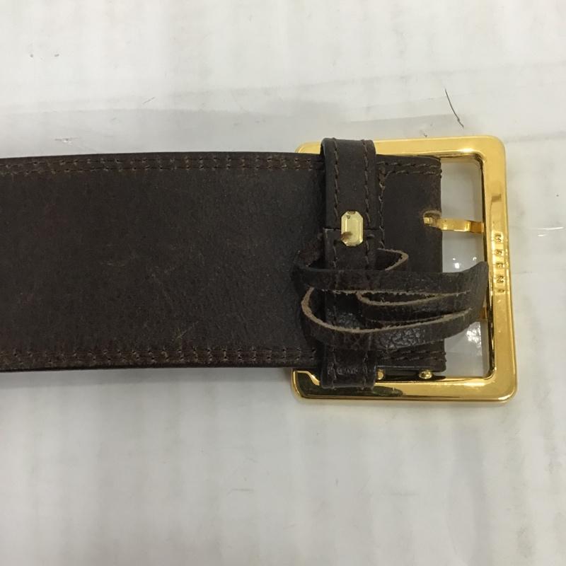 マルニ MARNI ベルト・バックル ベルト 無地 ダークブラウン / ダークブラウン / X 金 / ゴールド / レディース USED 古着 中古 10084763