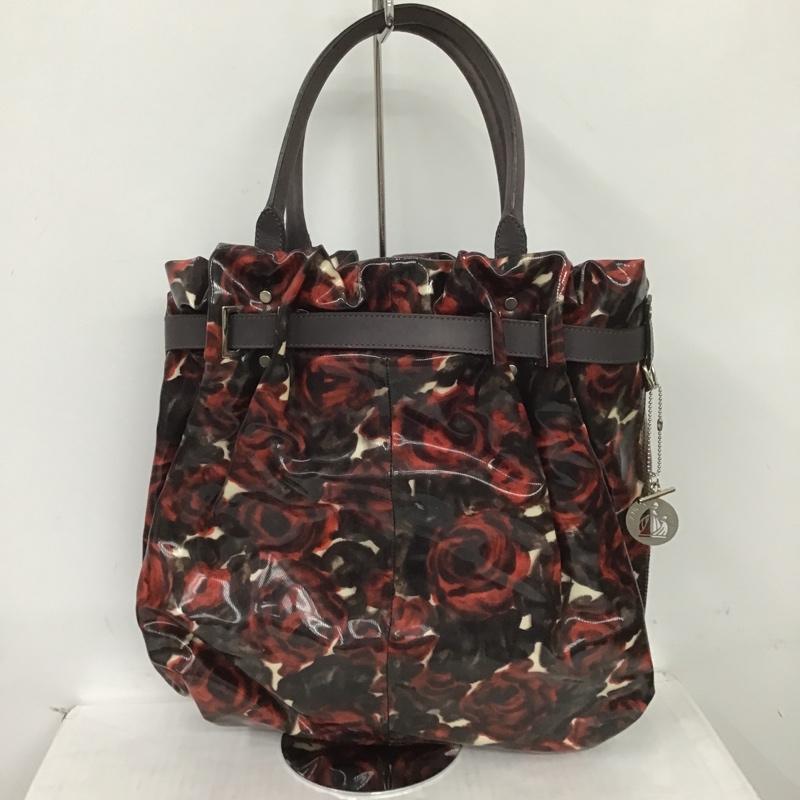 ランバン LANVIN トートバッグ トートバッグ ダークブラウン / ダークブラウン / X 赤 / レッド / レディース USED 古着 中古 10084764