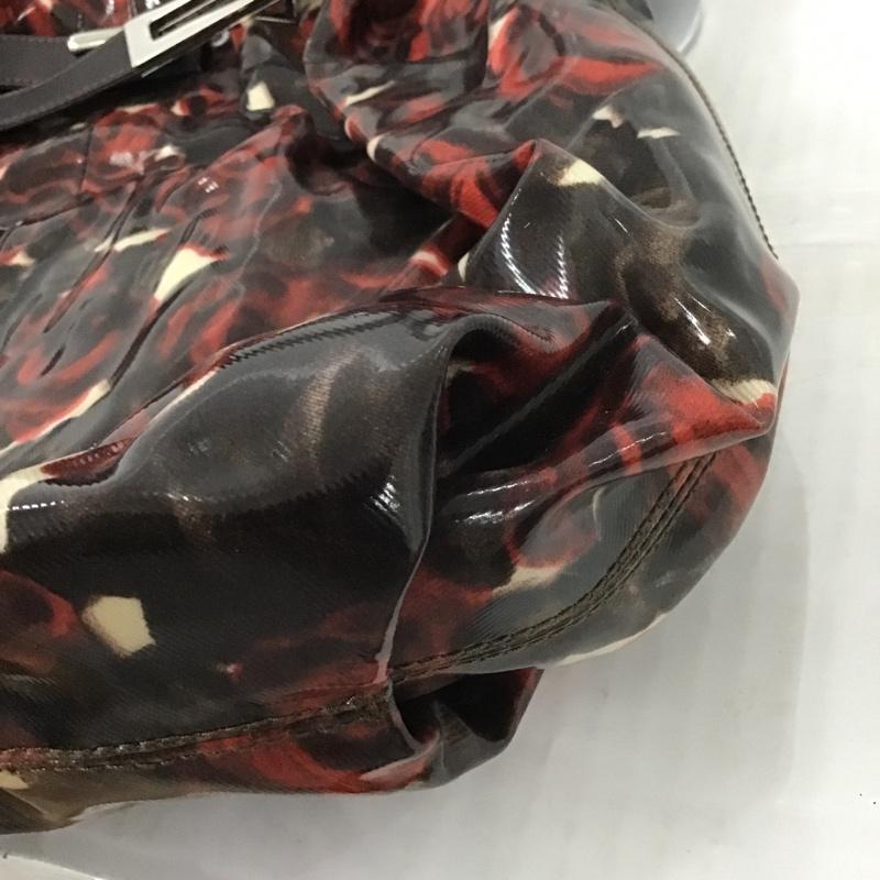 ランバン LANVIN トートバッグ トートバッグ ダークブラウン / ダークブラウン / X 赤 / レッド / レディース USED 古着 中古 10084764