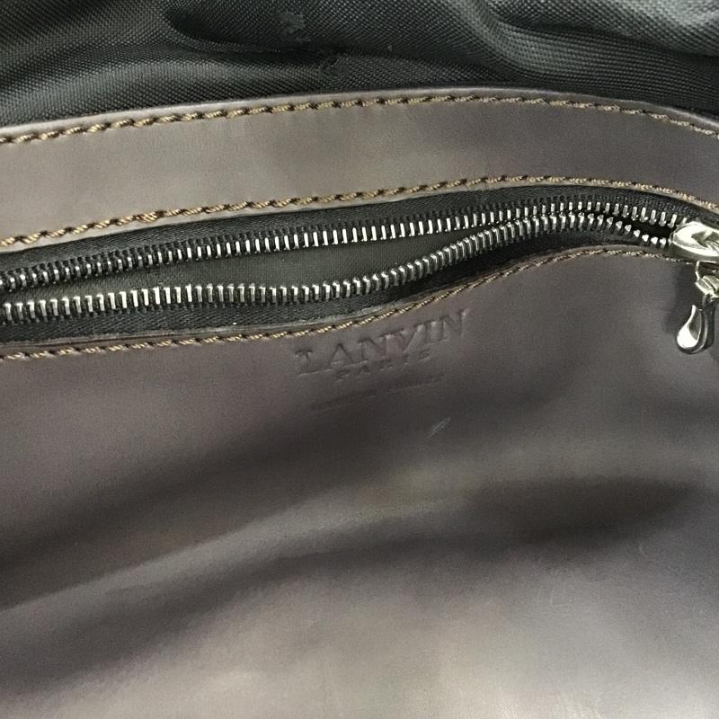 ランバン LANVIN トートバッグ トートバッグ ダークブラウン / ダークブラウン / X 赤 / レッド / レディース USED 古着 中古 10084764