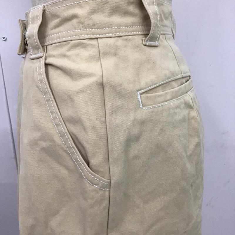 ムルーア MURUA ボトムス ボトムス 011720700201 ステッチワークワイドパンツ S 無地 ベージュ / ベージュ / レディース USED 古着 中古 10084794