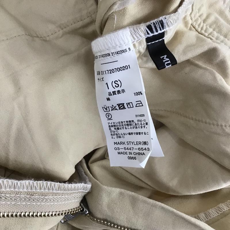 ムルーア MURUA ボトムス ボトムス 011720700201 ステッチワークワイドパンツ S 無地 ベージュ / ベージュ / レディース USED 古着 中古 10084794