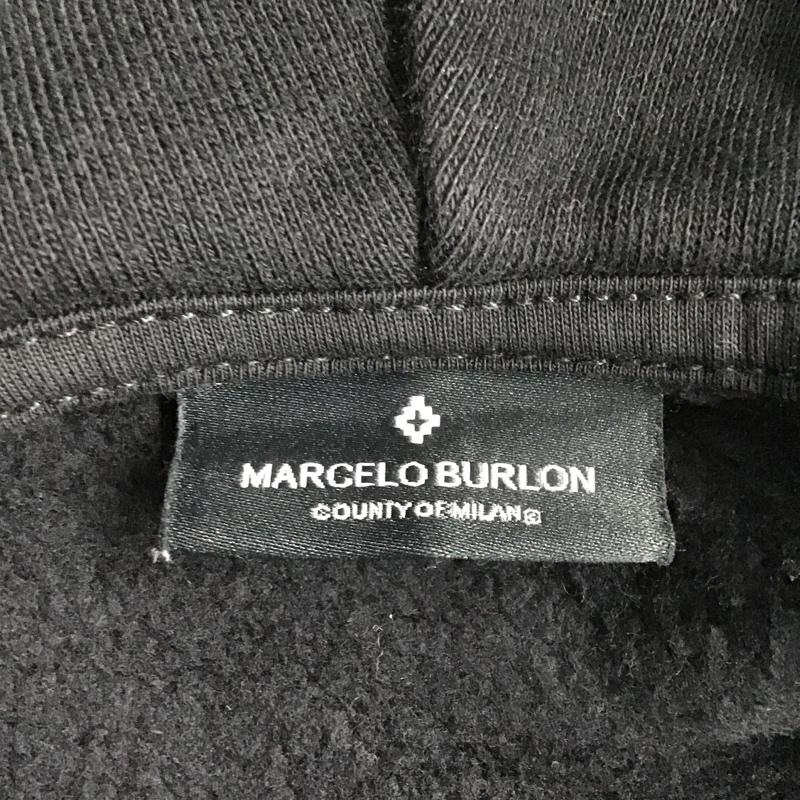 マルセロ・バーロン MARCELO BURLON パーカー 長袖 CWBB037E19B36075 フロントロゴパーカー S 無地 黒 / ブラック / メンズ USED 古着 中古 10084838