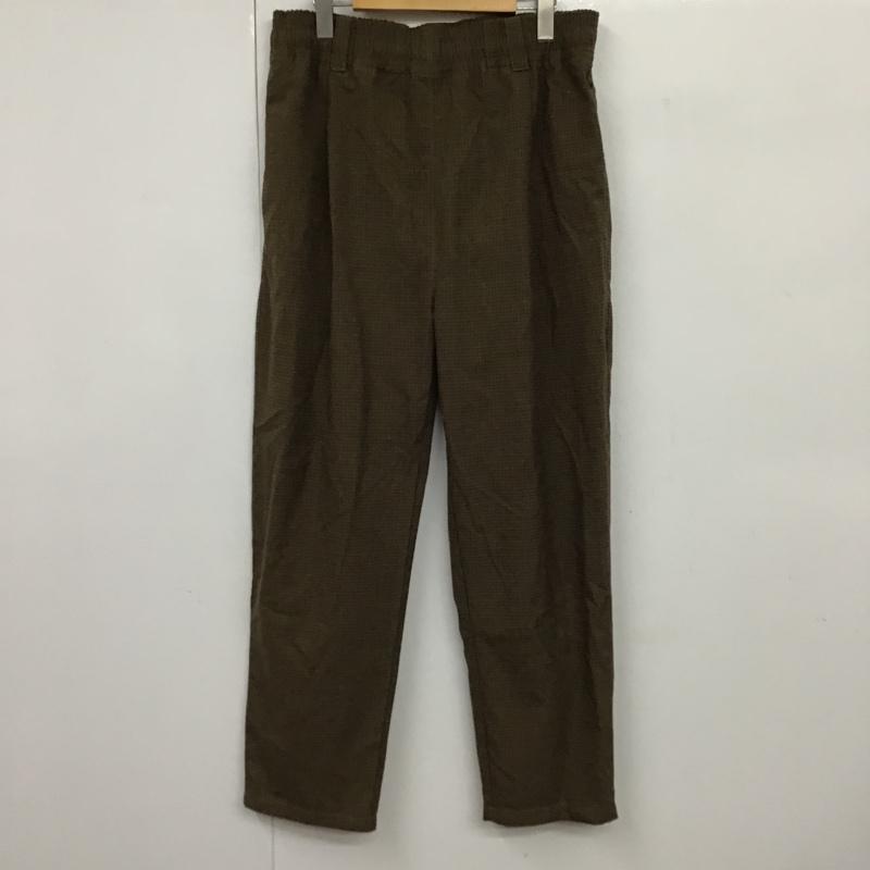 フリークスストア FREAK'S STORE ボトムス ボトムス 213-1428 タック入り イージーパンツ L チェック 茶 / ブラウン / X 黒 / ブラック / X 灰 / グレー / メンズ USED 古着 中古 10085011