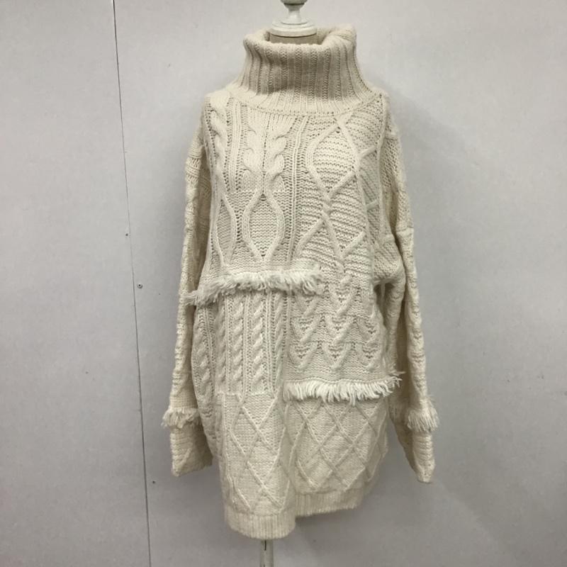 ヘザー Heather ニット、セーター 長袖 HE063414TS タートル FREE 無地 白 / ホワイト / レディース USED 古着 中古 10085018