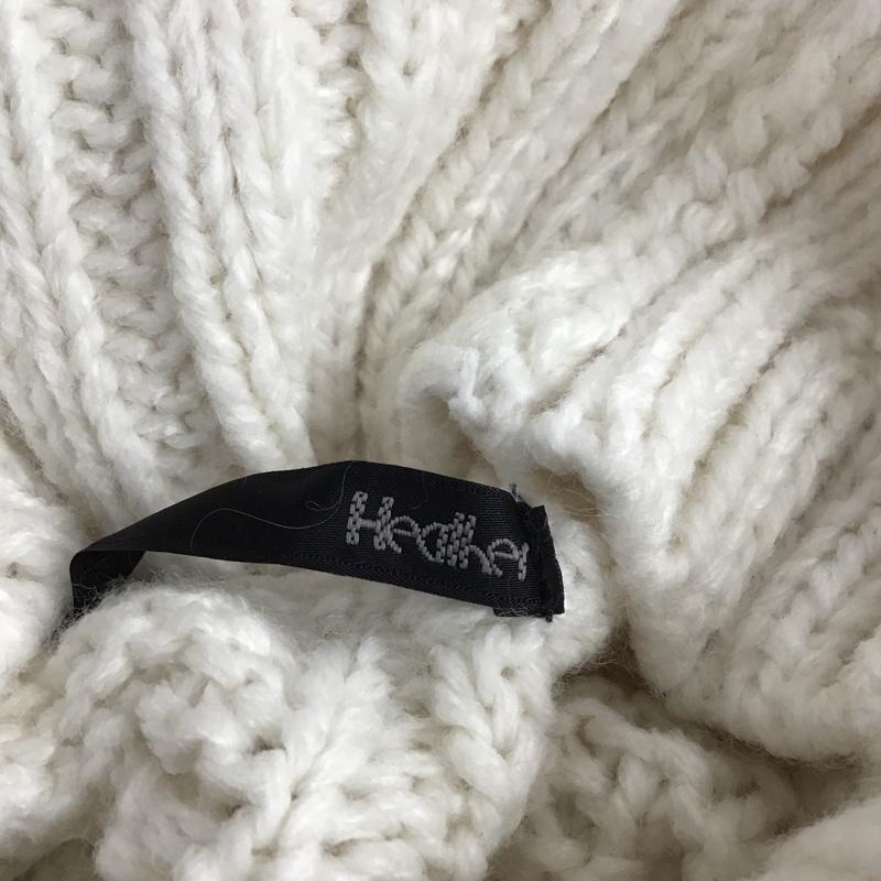 ヘザー Heather ニット、セーター 長袖 HE063414TS タートル FREE 無地 白 / ホワイト / レディース USED 古着 中古 10085018