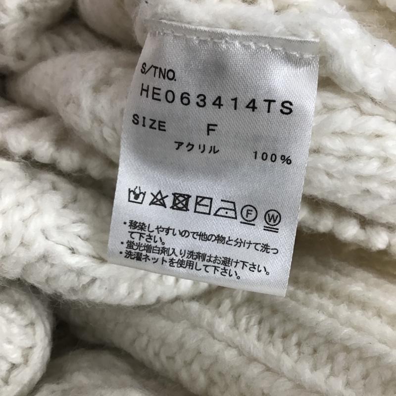 ヘザー Heather ニット、セーター 長袖 HE063414TS タートル FREE 無地 白 / ホワイト / レディース USED 古着 中古 10085018