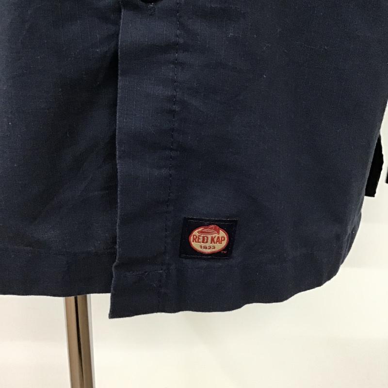 レッドキャップ RED KAP シャツ、ブラウス 長袖 ワークシャツ L 無地 紺 / ネイビー / メンズ USED 古着 中古 10085082