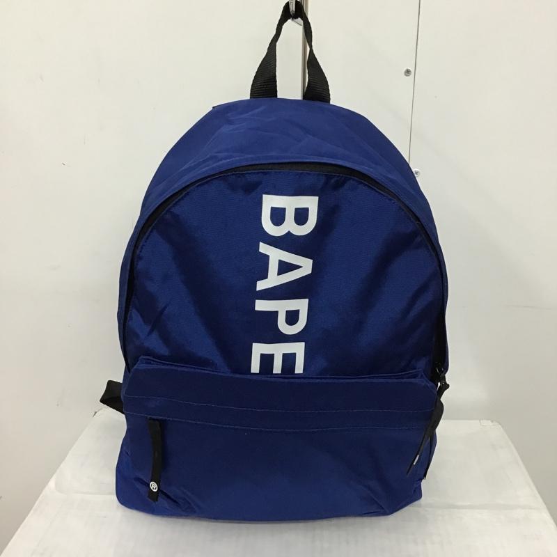 アベイシングエイプ A BATHING APE リュックサック、デイパック リュックサック、デイバッグ ロゴ、文字 青 / ブルー / メンズ USED 古着 中古 10085193