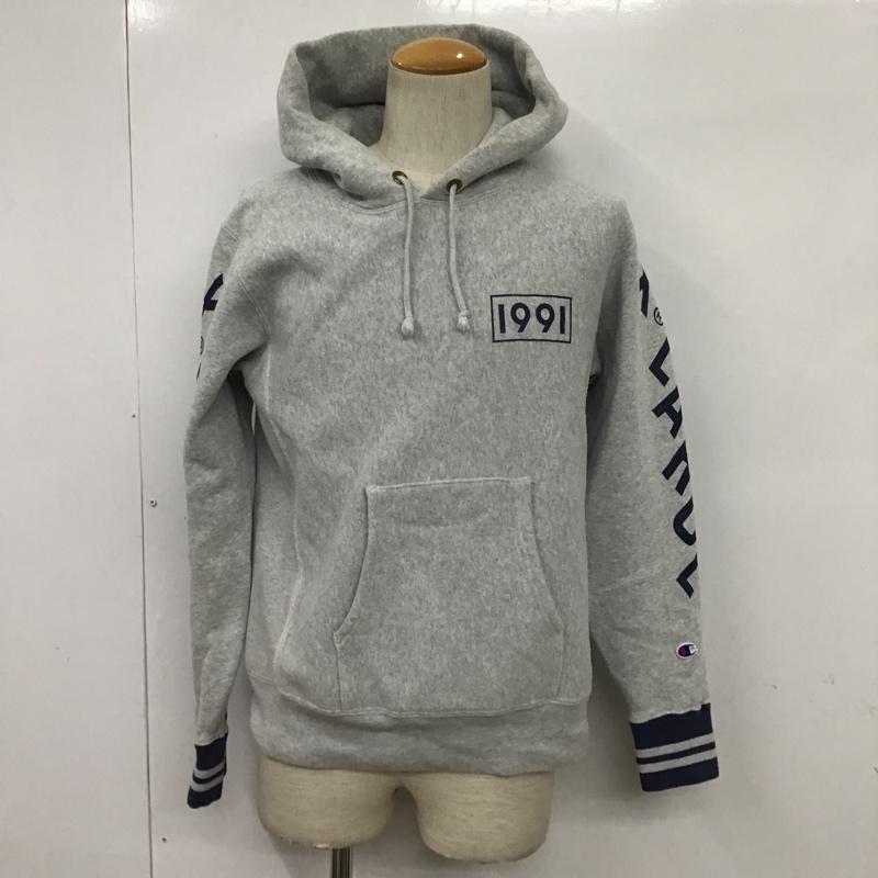 チャンピオン Champion パーカー 長袖 C8-E127 XLARGE プルオーバー 裏起毛 M ロゴ、文字 灰 / グレー / X 紺 / ネイビー / メンズ USED 古着 中古 10085257