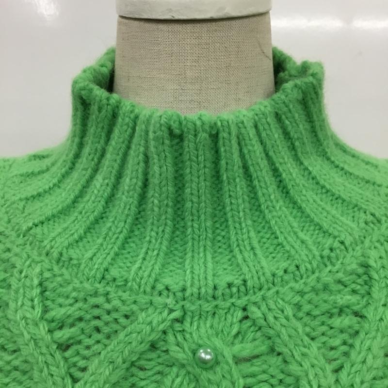 ザラ ZARA ニット、セーター 長袖 M 無地 緑 / グリーン / レディース USED 古着 中古 10085290