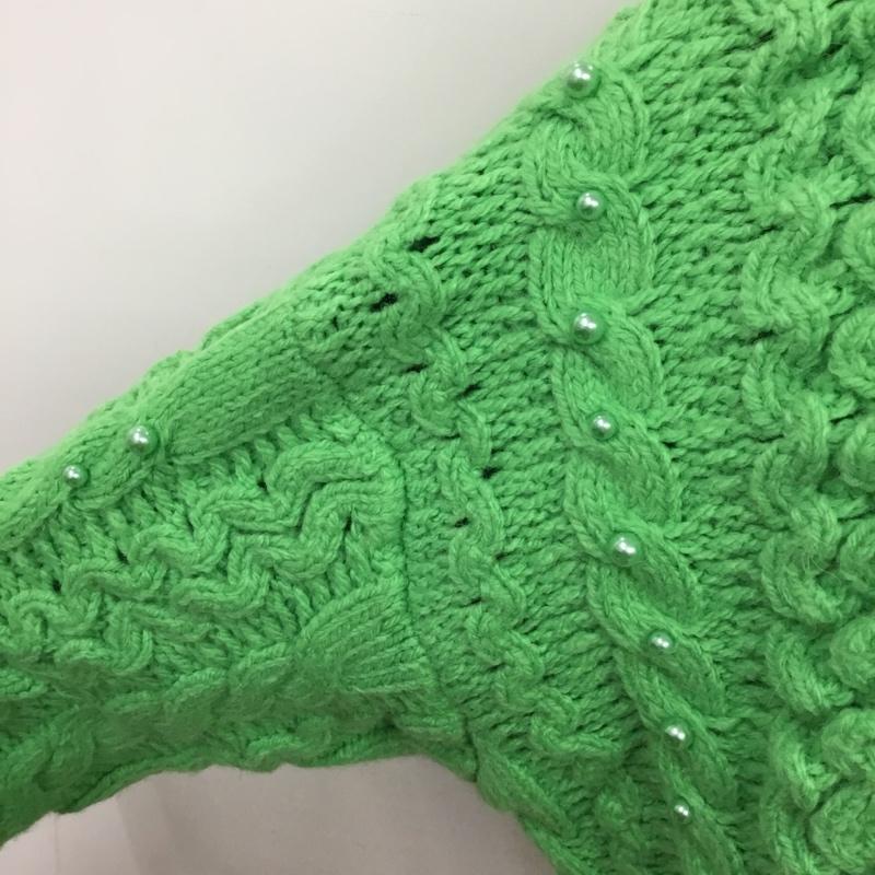ザラ ZARA ニット、セーター 長袖 M 無地 緑 / グリーン / レディース USED 古着 中古 10085290