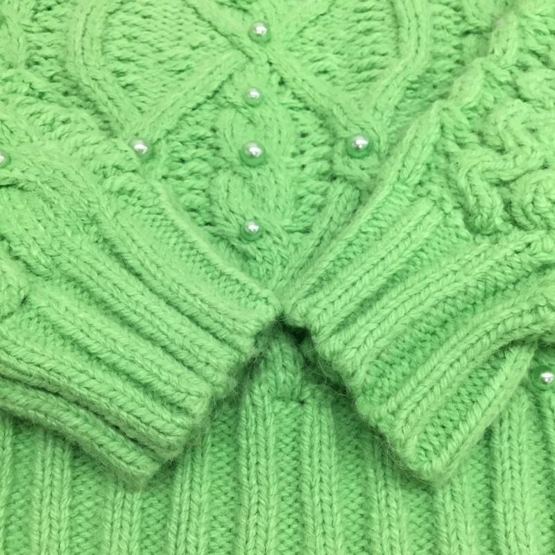 ザラ ZARA ニット、セーター 長袖 M 無地 緑 / グリーン / レディース USED 古着 中古 10085290
