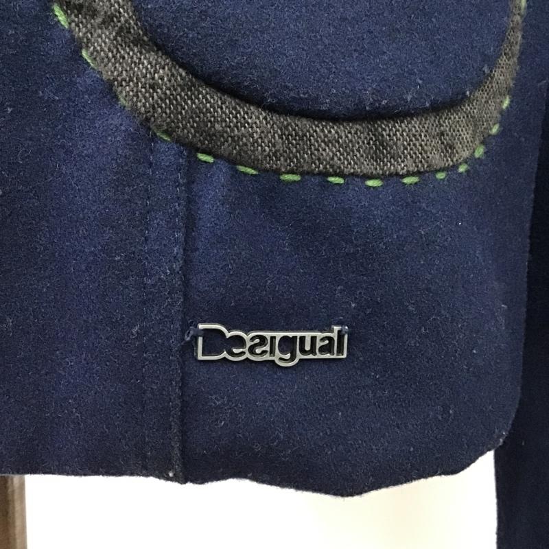 デシグアル Desigual ジャケット、上着 ジャケット、ブレザー 36E2969 デシグアル 無地 紺 / ネイビー / レディース USED 古着 中古 10085333