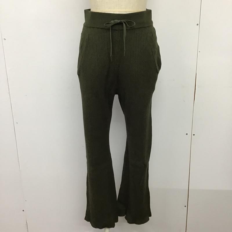 ジーナシス JEANASIS ボトムス ボトムス JS050295TP リブパンツ FREE 無地 カーキ / カーキ / レディース USED 古着 中古 10085335