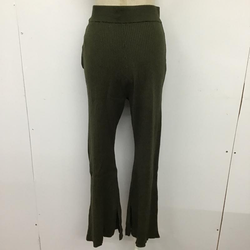 ジーナシス JEANASIS ボトムス ボトムス JS050295TP リブパンツ FREE 無地 カーキ / カーキ / レディース USED 古着 中古 10085335