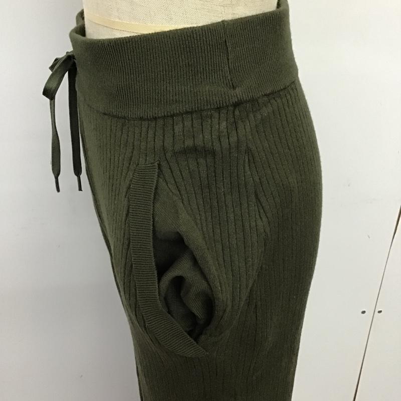 ジーナシス JEANASIS ボトムス ボトムス JS050295TP リブパンツ FREE 無地 カーキ / カーキ / レディース USED 古着 中古 10085335