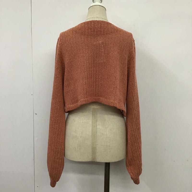 ポピー POPPY カーディガン 長袖 FREE 無地 桃 / ピンク / レディース USED 古着 中古 10085347