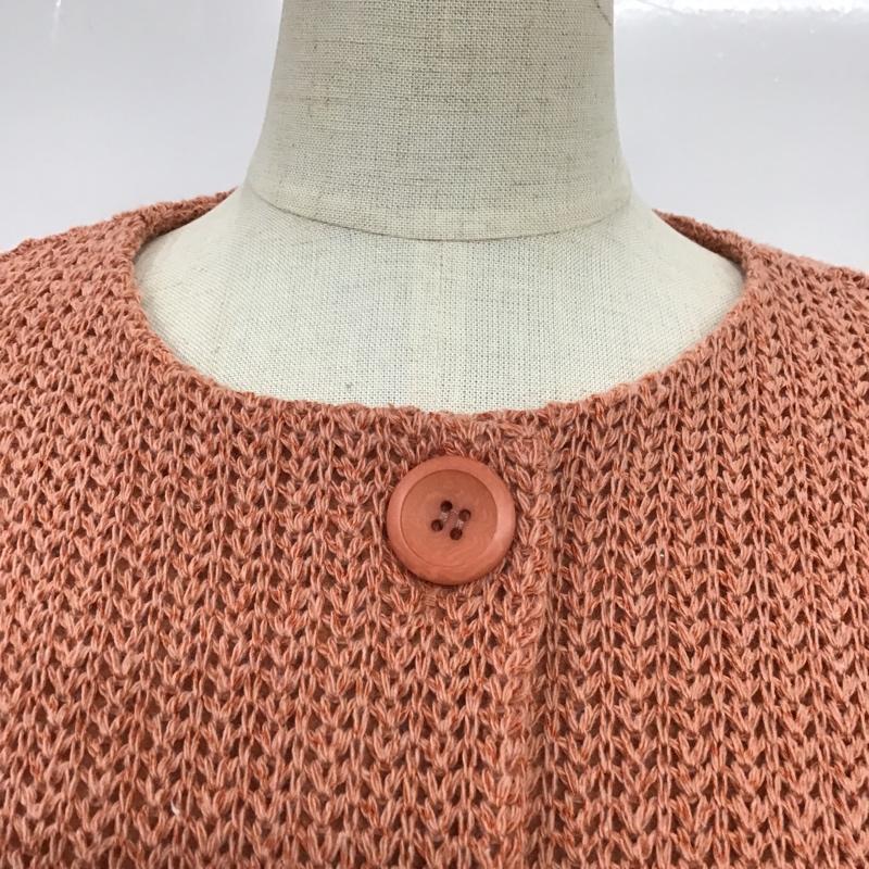 ポピー POPPY カーディガン 長袖 FREE 無地 桃 / ピンク / レディース USED 古着 中古 10085347