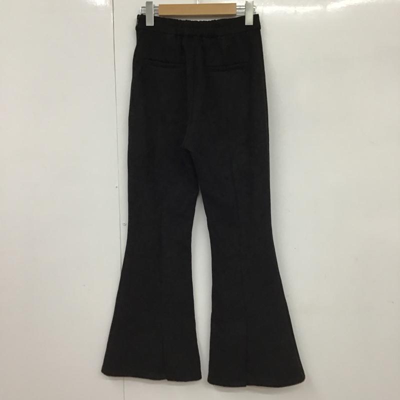 ムルーア MURUA ボトムス ボトムス 012110701101-01 バックスリット フレアパンツ FREE 無地 黒 / ブラック / レディース USED 古着 中古 10085523