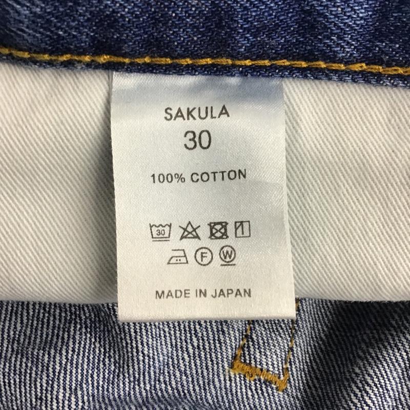 サクラ SAKULA パンツ デニム、ジーンズ ジーパン 30 無地 青 / ブルー / メンズ USED 古着 中古 10085560