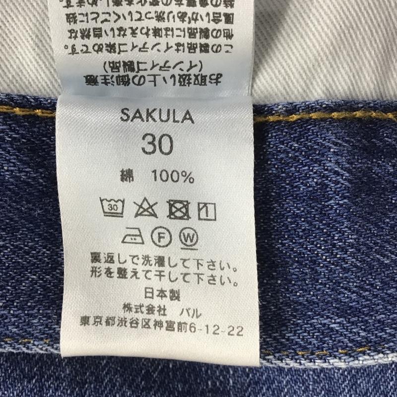 サクラ SAKULA パンツ デニム、ジーンズ ジーパン 30 無地 青 / ブルー / メンズ USED 古着 中古 10085560