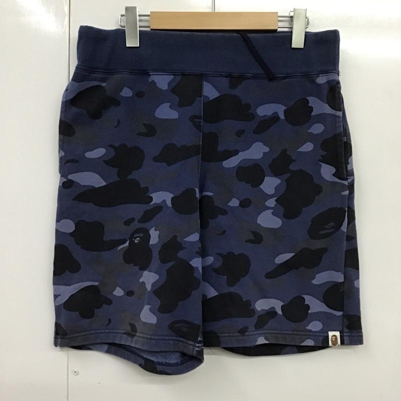 アベイシングエイプ A BATHING APE パンツ ショートパンツ スウェットパンツ L 総柄 紺 / ネイビー / メンズ USED 古着 中古 10085671